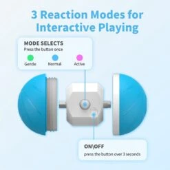 Cheerble Wicked Ball W1| Blauw| Zelf Rollende Bal Voor Honden | 3 Automatische Speelmodi | Interactief En Intelligentie Hondenspeelgoed | Hondenspeeltje| USB Oplaadbaar -Hondenbenodigdheden 1200x1199 38