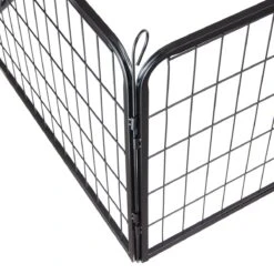 ACAZA Hondenren In 4 Panelen - Hondenkennel - Met Deur - 60 Cm Hoog - Zwart -Hondenbenodigdheden 1200x1200 1047