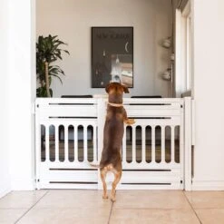 Iris Ohyama Huisdier Bariere PBR-600 - Kunststof - Wit/Beige - Uitschuifbaar -Hondenbenodigdheden 1200x1200 1052