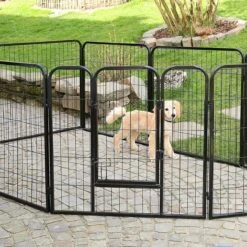 Merkloos Topmast Premium Puppyren - 80 Cm Hoog - 640 Cm Omtrek - Hondenren - Hondenhok - Antraciet -Hondenbenodigdheden 1200x1200 1084