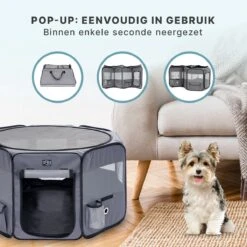 Puppyren - Hondenren - Opvouwbaar - Ook Geschikt Voor Katten En Knaagdieren - Maat M - Grijs - (ØxH) 91x52 Cm 13 Puppyren - Hondenren - Opvouwbaar - Ook Geschikt Voor Katten En Knaagdieren - Maat M - Grijs - (ØxH) 91x52 Cm -Hondenbenodigdheden 1200x1200 1103