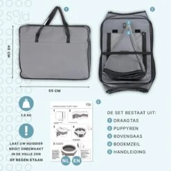 Puppyren - Hondenren - Opvouwbaar - Ook Geschikt Voor Katten En Knaagdieren - Maat M - Grijs - (ØxH) 91x52 Cm 15 Puppyren - Hondenren - Opvouwbaar - Ook Geschikt Voor Katten En Knaagdieren - Maat M - Grijs - (ØxH) 91x52 Cm -Hondenbenodigdheden 1200x1200 1105