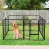 Merkloos Hondenren - Puppyren - Hondenkennel - 8 Kennelpanelen - Staal - 80 Cm Hoog - 640 Cm Omtrek - Uitbreidbaar -Hondenbenodigdheden 1200x1200 1137