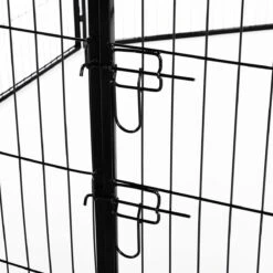 Merkloos Hondenren - Puppyren - Hondenkennel - 8 Kennelpanelen - Staal - 80 Cm Hoog - 640 Cm Omtrek - Uitbreidbaar -Hondenbenodigdheden 1200x1200 1138