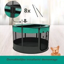 Meisterpet - Opvouwbare Puppyren Rond - (Ø X H) 115 X 58 Cm - Met Gratis Dieren Verzorging Set -Hondenbenodigdheden 1200x1200 1154