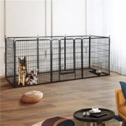 Merkloos Topmast Premium Puppyren - 120 Cm Hoog - 640 Cm Omtrek - Hondenren - Hondenhok - Zwart -Hondenbenodigdheden 1200x1200 1171