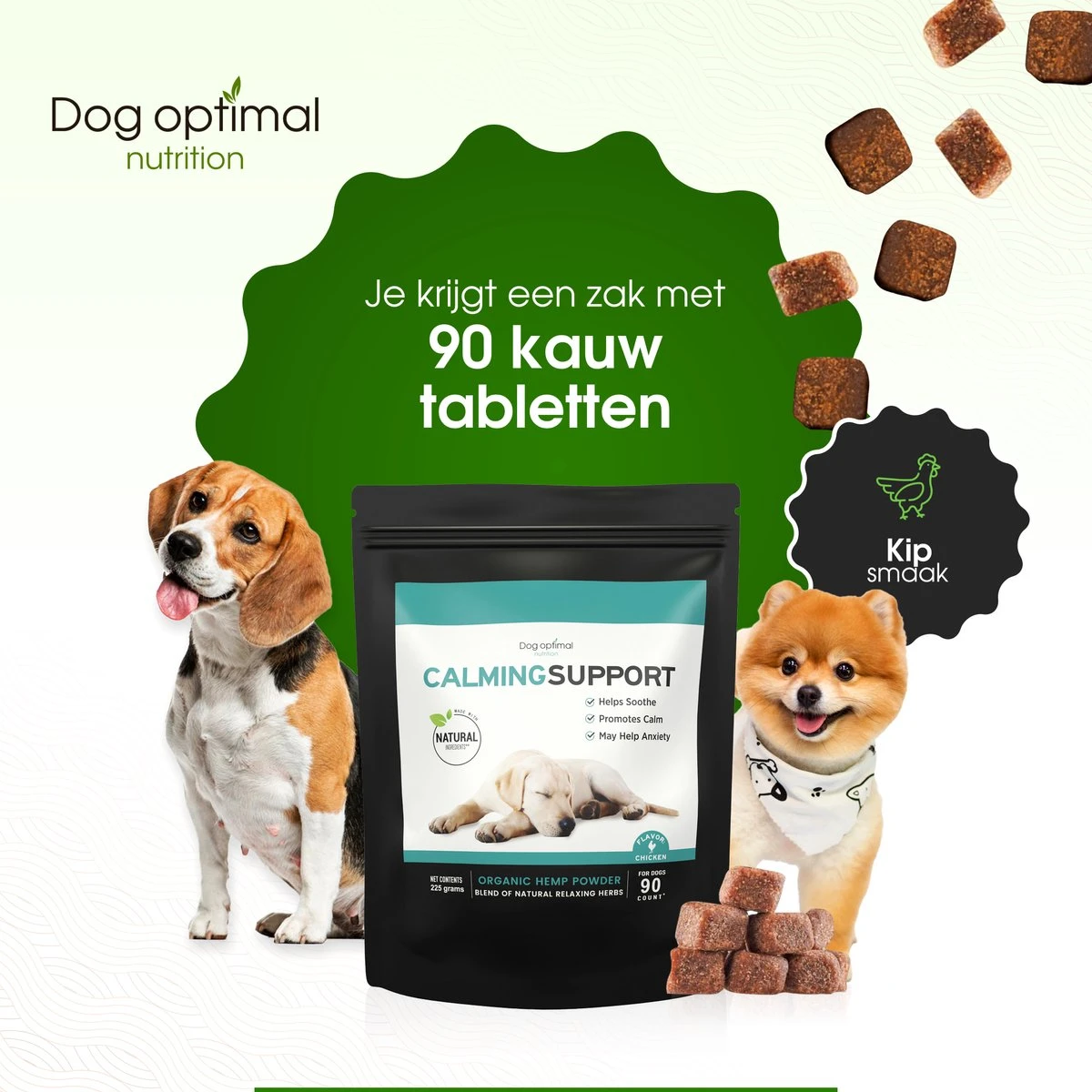 RUST EN KALMEREN CALMING Support 90 Stuks - Kalmeren - Antistressmiddel - Hond - Hondenkoekjes - Hondensupplementen - Honden - Puppy - Hondenvoeding 8 RUST EN KALMEREN CALMING Support 90 Stuks - Kalmeren - Antistressmiddel - Hond - Hondenkoekjes - Hondensupplementen - Honden - Puppy - Hondenvoeding - Afbeelding 6