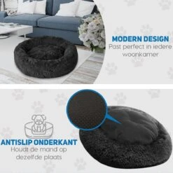 Pawzle Hondenmand - Donut Hondenkussen - Kattenmand - Bed Voor Honden & Katten - Wasbaar - 120cm - Zwart 15 Pawzle Hondenmand - Donut Hondenkussen - Kattenmand - Bed Voor Honden & Katten - Wasbaar - 120cm - Zwart -Hondenbenodigdheden 1200x1200 1272