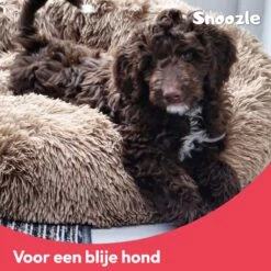 Snoozle Donut Hondenmand - Zacht En Luxe Hondenkussen - Wasbaar - Fluffy - Hondenmanden - 100cm - XXL - Dark Coffee -Hondenbenodigdheden 1200x1200 1293