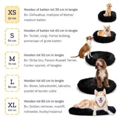 All 4 Pets Supply® Hondenmand Donut - Kattenmand - Maat XS - Geschikt Voor Honden/katten Tot 30 Cm - Hondenkussen - Zwart -Hondenbenodigdheden 1200x1200 1317