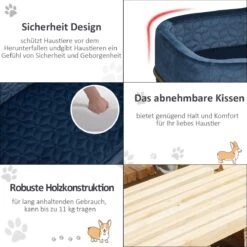 PawHut Hondenbank Met Rugleuning Huisdierenbank Met Metalen Poten Hondenbed Kattenbank D04-157 -Hondenbenodigdheden 1200x1200 1325
