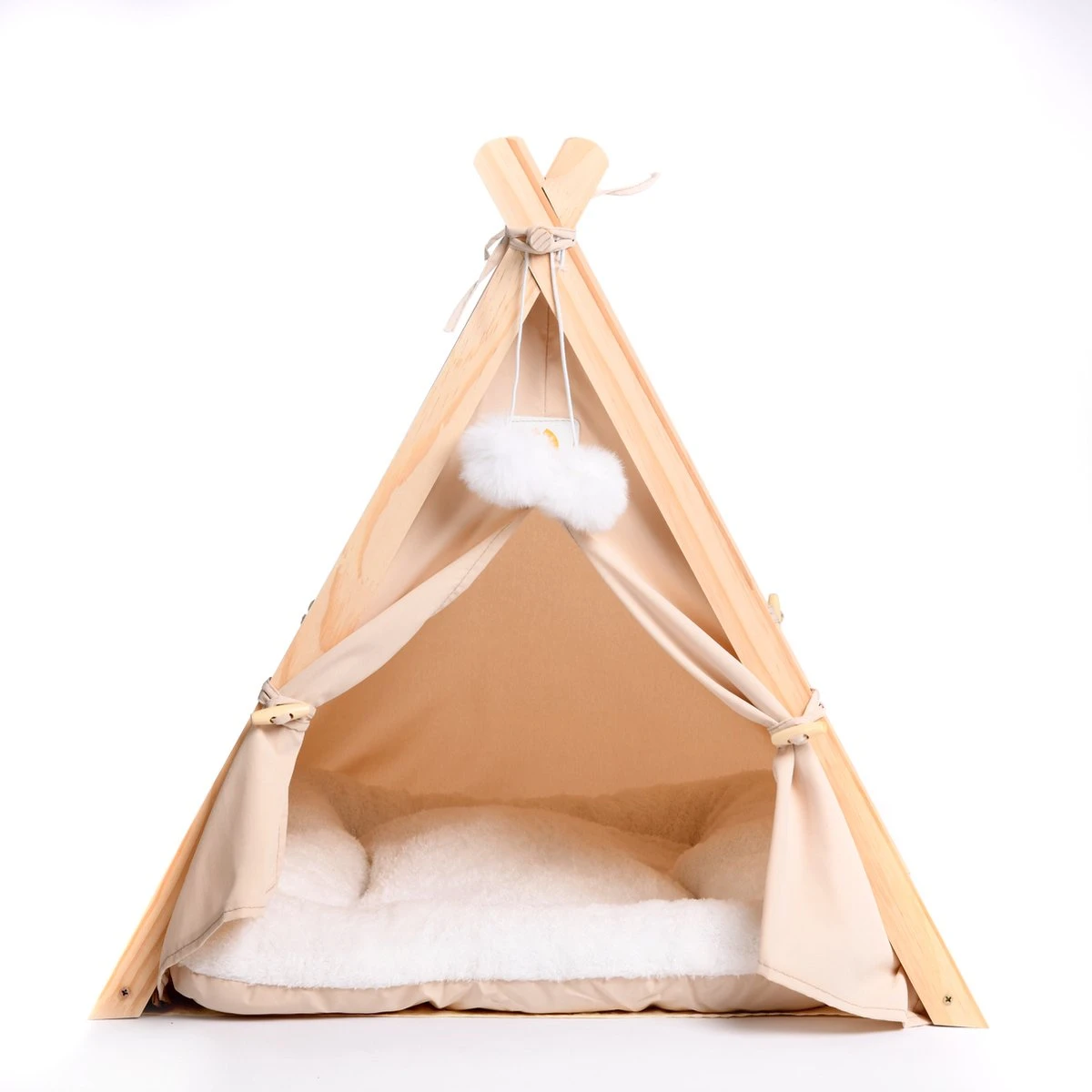 Dogs&Co Tippi Tent Voor Katten Of Kleine Honden Ecru 4 Dogs&Co Tippi Tent Voor Katten Of Kleine Honden Ecru - Afbeelding 2