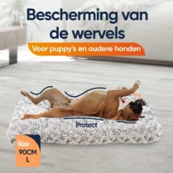 Happysnoots Hondenkussen 70 X 50cm - Hondenbed - Donut Dog Bed - Fluffy - Grijs - Wasbaar -Hondenbenodigdheden 1200x1200 1537