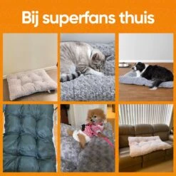 Happysnoots Hondenkussen 70 X 50cm - Hondenbed - Donut Dog Bed - Fluffy - Grijs - Wasbaar -Hondenbenodigdheden 1200x1200 1540