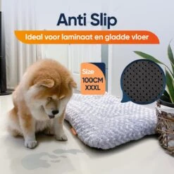 Happysnoots Hondenkussen 70 X 50cm - Hondenbed - Donut Dog Bed - Fluffy - Grijs - Wasbaar -Hondenbenodigdheden 1200x1200 1541