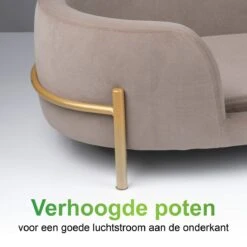 Maxxpro Pet Bed - Huisdieren Tot 80KG - Zacht Fluwelen Kussen - Verhoogd Katten- En Hondenbed - Grijs - 60,5 X 40,5 X 23,5 Cm -Hondenbenodigdheden 1200x1200 1582