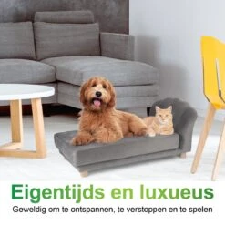 Maxxpro Katten- En Hondenbank - Grijs - Verhoogd Met Houten Poten - Fluweel Materiaal - 90 X 44 X 34 Cm - Huisdieren Tot 80 KG 12 Maxxpro Katten- En Hondenbank - Grijs - Verhoogd Met Houten Poten - Fluweel Materiaal - 90 X 44 X 34 Cm - Huisdieren Tot 80 KG -Hondenbenodigdheden 1200x1200 1595