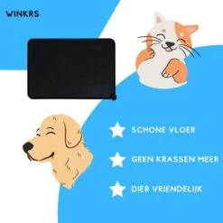 Winkrs - Placemat Voor Voerbak Van Hond Of Kat Huisdieren - Zwart Siliconen Waterdicht -Hondenbenodigdheden 1200x1200 1616