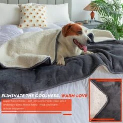 Hondendeken, Fleece, Waterdicht, Wasbaar, Hondenmat, Huisdier, Warme Zachte Deken Voor Hondendeken, Kattendeken, Deken Voor Katten En Honden, Waterdichte Deken Voor Bank, Bed, 150 X 127 Cm -Hondenbenodigdheden 1200x1200 1640