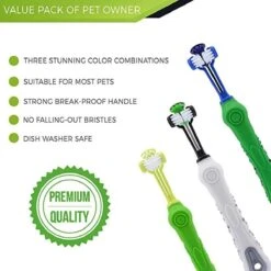 Merkloos Tandenborstel - Voor Huisdieren - Honden - 3 Zijdig - Multi-Hoek - Schoonmaken - Tanden - Slechte Adem - Tandsteen - Tandenborstel - Gezondheid - Blauw -Hondenbenodigdheden 1200x1200 1680