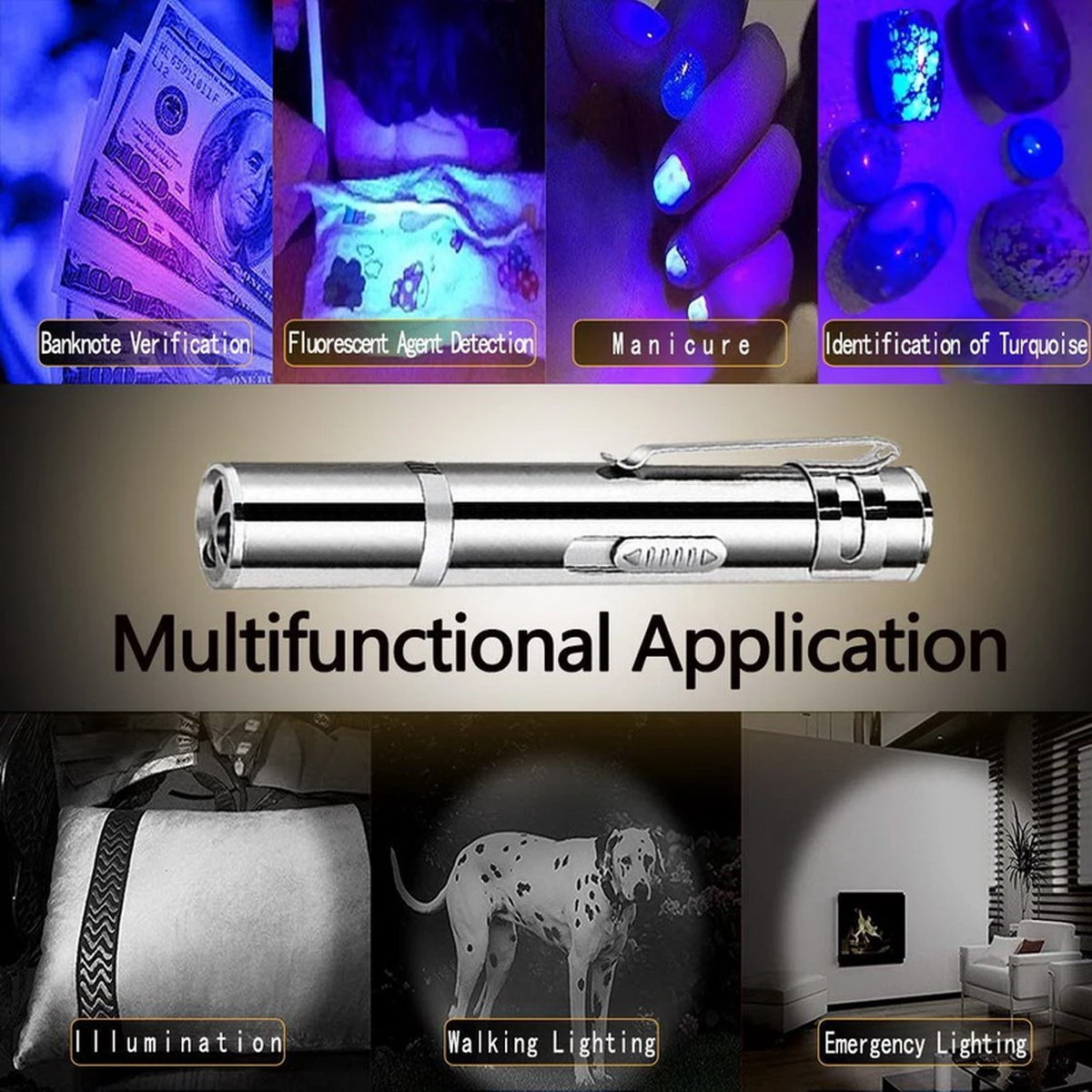 Merkloos Laserpen - Laserlamp - Laserpointer - Laser - Zaklamp - UV-Licht - Multifunctioneel - 7 Verschillende Standen - Dierenspeelgoed - USB-oplaadbaar 5 Merkloos Laserpen - Laserlamp - Laserpointer - Laser - Zaklamp - UV-Licht - Multifunctioneel - 7 Verschillende Standen - Dierenspeelgoed - USB-oplaadbaar - Afbeelding 3