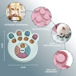 VEDIC® - Hondenpuzzel Hondenpoot Blauw - Intelligentiespeelgoed - Verschuifbare Verstopplekken - 23x23cm -Hondenbenodigdheden 1200x1200 1812