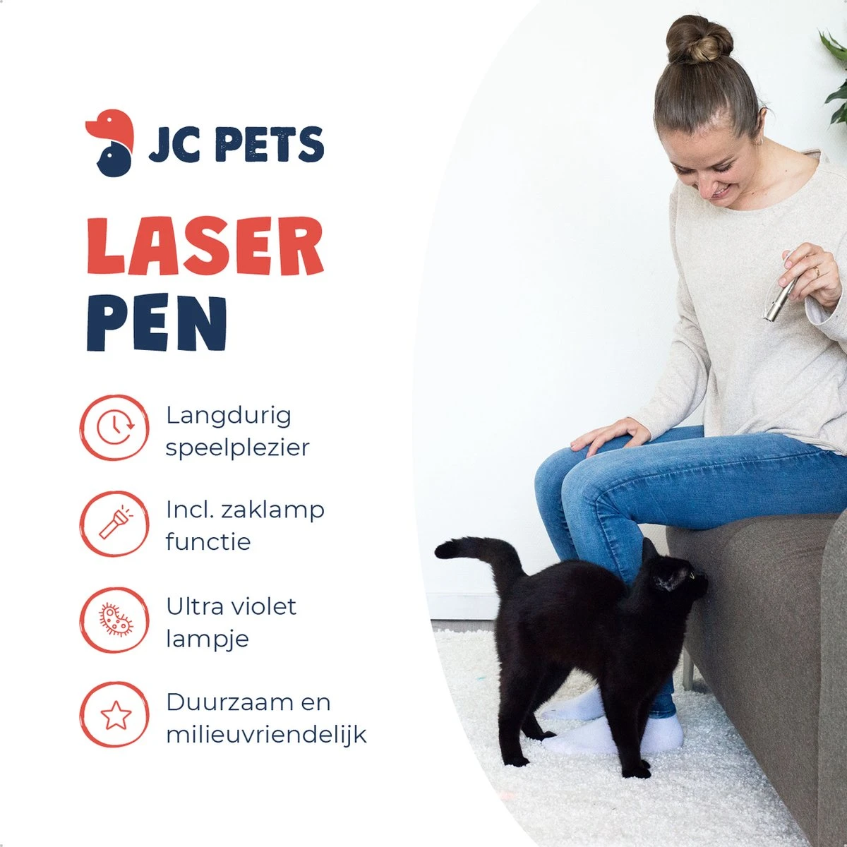 Laserpen - USB Oplaadbaar - Kattenspeeltjes - 7 Verschillende Standen - Laserlampje - RVS Zilver - Laser Pointer 4 Laserpen - USB Oplaadbaar - Kattenspeeltjes - 7 Verschillende Standen - Laserlampje - RVS Zilver - Laser Pointer - Afbeelding 2