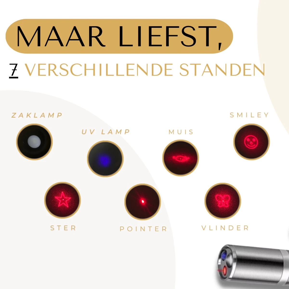 Rlek Online® Laserpen - USB Oplaadbaar - Online E-Book - Hondenspeelgoed - Laser - Kattenspeeltjes - 7 Verschillende Opties - Zaklamp/UV Licht 5 Rlek Online® Laserpen - USB Oplaadbaar - Online E-Book - Hondenspeelgoed - Laser - Kattenspeeltjes - 7 Verschillende Opties - Zaklamp/UV Licht - Afbeelding 3