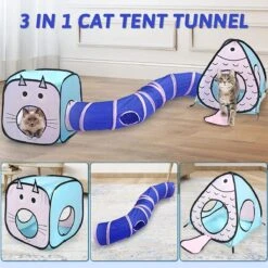 Fuegobird Kattentunnel - Tent+Tunnel 3 In 1 - Blauw/Roze -Hondenbenodigdheden 1200x1200 1840