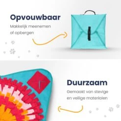 Snuffelmat 70x70cm Inclusief Rubberen Massage Bal & E-book - Speelmat Hond - Denkspel Hond - Puppy Speelgoed - Anti Schrok Mat - Honden Snoepjes - Cadeau Tip -Hondenbenodigdheden 1200x1200 1846