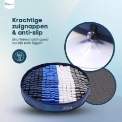 Pawzle Snuffelmat Hond - Likmat - Anti Schrokbak - Honden Speelgoed Intelligentie - Puppy - Inclusief Speelbal - 50x50cm - Blauw -Hondenbenodigdheden 1200x1200 1868