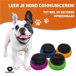 Vulpes Pets® PRO Praatknop Voor Honden Met Speelmat - Dogbuttons - Laat Uw Huisdier Spreken - Hondenspeelgoed - Honden Training - Inclusief E-Book En Speelmat -Hondenbenodigdheden 1200x1200 1879