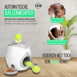 Ceka - Automatische Ballenwerper Hond - Met Voer / Beloning Systeem - Honden Speelgoed Intelligentie - Inclusief 2 Tennisbalen + Voerschep 9 Ceka - Automatische Ballenwerper Hond - Met Voer / Beloning Systeem - Honden Speelgoed Intelligentie - Inclusief 2 Tennisbalen + Voerschep -Hondenbenodigdheden 1200x1200 1897