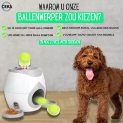 Ceka - Automatische Ballenwerper Hond - Met Voer / Beloning Systeem - Honden Speelgoed Intelligentie - Inclusief 2 Tennisbalen + Voerschep 11 Ceka - Automatische Ballenwerper Hond - Met Voer / Beloning Systeem - Honden Speelgoed Intelligentie - Inclusief 2 Tennisbalen + Voerschep -Hondenbenodigdheden 1200x1200 1899