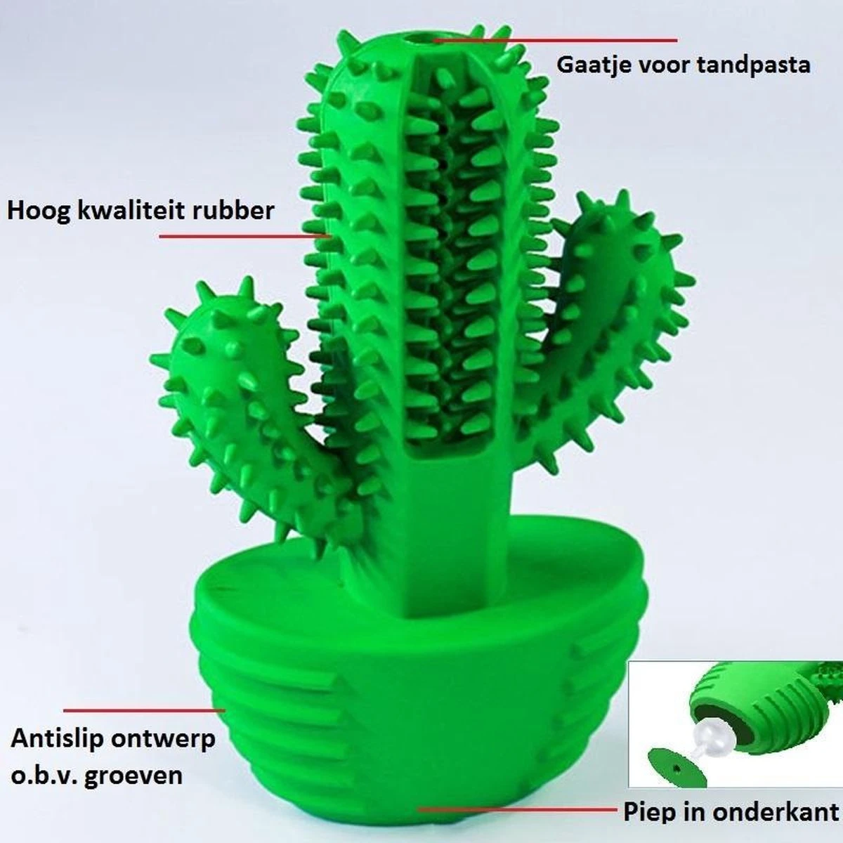 Tandenborstel + TANDPASTA Hond Melk Geur Smaak En Piep Honden Speelgoed - Cactus Dog Toy Tandverzorging Kauwbotten Hondenspeelgoed Hondenbot Kauwstaaf Tanden Puppy Hondenspeeltje Sterk Kauwspeelgoed - Dutchwide 7 Tandenborstel + TANDPASTA Hond Melk Geur Smaak En Piep Honden Speelgoed - Cactus Dog Toy Tandverzorging Kauwbotten Hondenspeelgoed Hondenbot Kauwstaaf Tanden Puppy Hondenspeeltje Sterk Kauwspeelgoed - Dutchwide - Afbeelding 5