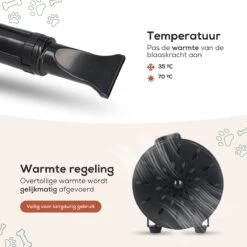 MiMOPETS® Hondenföhn Met 4 Opzetstukken – Waterblazer Voor Honden Met Geluiddemper -Hondendroger - Zwart -Hondenbenodigdheden 1200x1200 197