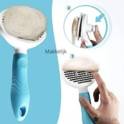 Merkloos Dierenborstel - Haarborstel Huisdieren - Borstel Voor Vacht Huisdier - Borstel Kat - Borstel Hond - Makkelijk Haar Verwijderen Met één Klik - Inclusief Speeltje - Kam Huisdier - Vachtverzorging - Massage -Hondenbenodigdheden 1200x1200 242