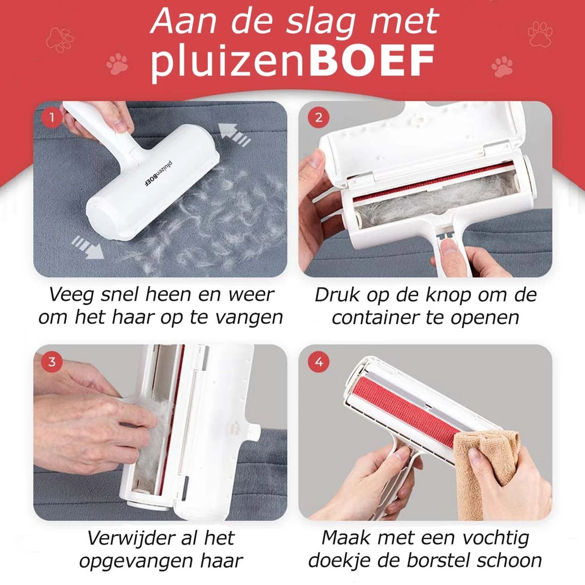 PluizenBOEF® Huisdierhaar Verwijderaar - Haarverwijderaar Voor Huisdieren - Hondenhaar - Kattenhaar - Pluizenborstel 10 PluizenBOEF® Huisdierhaar Verwijderaar - Haarverwijderaar Voor Huisdieren - Hondenhaar - Kattenhaar - Pluizenborstel - Afbeelding 8