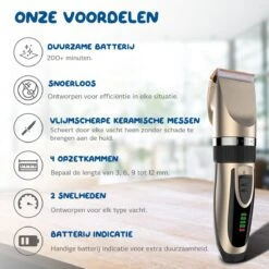 Pawwy Dieren Tondeuse Set Draadloos Voor Honden En Katten – Voor Dikke Vacht - Hondentondeuse – Hondentrimmer - Scheerapparaat - Goud 15 Pawwy Dieren Tondeuse Set Draadloos Voor Honden En Katten – Voor Dikke Vacht - Hondentondeuse – Hondentrimmer - Scheerapparaat - Goud -Hondenbenodigdheden 1200x1200 420