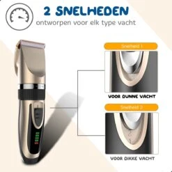 Pawwy Dieren Tondeuse Set Draadloos Voor Honden En Katten – Voor Dikke Vacht - Hondentondeuse – Hondentrimmer - Scheerapparaat - Goud 17 Pawwy Dieren Tondeuse Set Draadloos Voor Honden En Katten – Voor Dikke Vacht - Hondentondeuse – Hondentrimmer - Scheerapparaat - Goud -Hondenbenodigdheden 1200x1200 421