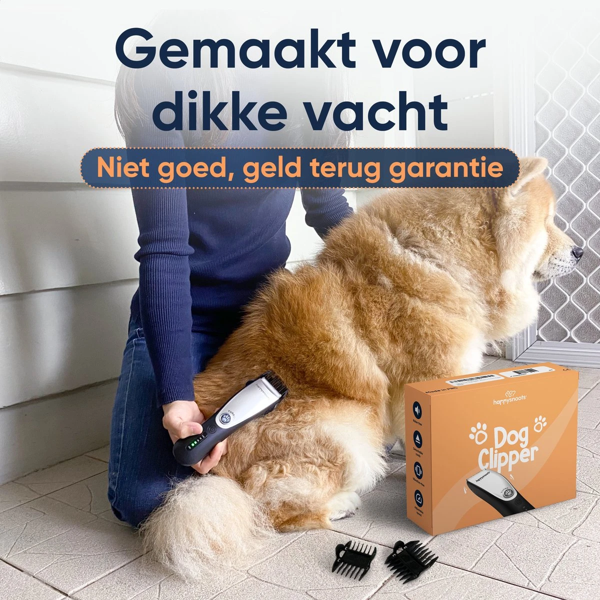 Happysnoots Hondentondeuse Draadloos Voor Dikke Vacht - Tondeuse Hond & Kat - Hondentrimmer - Professioneel Dieren Tondeuse 5 Happysnoots Hondentondeuse Draadloos Voor Dikke Vacht - Tondeuse Hond & Kat - Hondentrimmer - Professioneel Dieren Tondeuse - Afbeelding 3