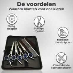 VoordeelShop 7-Delige Huisdier Knipset Met Etui - Trimmen Hond - Honden Schaar - Effileerschaar Hond - Huisdier Trimmer - Huisdier Knippen - Knipschaar Haar - Haar Schaar - Kapper - Kapperset - Scharenset -Hondenbenodigdheden 1200x1200 472