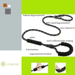 1FORME Hondenriem 15-25kg - Sliplijn Hond REFLECTEREND 2m, 1cm Ø - Jachtlijn 2 Ergonomische Handvaten - Dubbel Stop -Hondenbenodigdheden 1200x1200 49