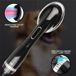 RoiPets® Hondenfohn 2 In 1 – 1000W - Honden Droger – Met Borstel - Waterblazer - Haar Verzorging - Honden Borstel Zwart - Honden/Katten/Dieren -Hondenbenodigdheden 1200x1200 498