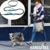 Merkloos Allernieuwste® Elastische Hondenriem 2-in-1 HANDSFREE Voor Hardlopen Shoppen En Wandelen - Honden Riem 160/260 Cm - Blauw Zwart -Hondenbenodigdheden 1200x1200 51