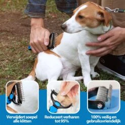 Hoogwaardige 2-Zijdige Hondenkam Hondenborstel Borstel Hond Klittenkam - Ondervacht Kam - Honden Borstel - Honden Kam - Hondenborstel Langharig - Hondenborstel Kortharig - Verwijdert Klitten - Voorkomt Verharing - Blauw - Woodoro 12 Hoogwaardige 2-Zijdige Hondenkam Hondenborstel Borstel Hond Klittenkam - Ondervacht Kam - Honden Borstel - Honden Kam - Hondenborstel Langharig - Hondenborstel Kortharig - Verwijdert Klitten - Voorkomt Verharing - Blauw - Woodoro -Hondenbenodigdheden 1200x1200 598
