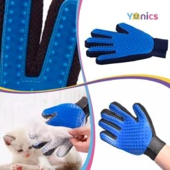 YUNICS® Dieren Handschoen - Haarverwijderaar Voor Huisdieren - Kattenborstel - Hondenborstel - Hondenkam - Kattenhaarverwijderaar - Blauw -Hondenbenodigdheden 1200x1200 665