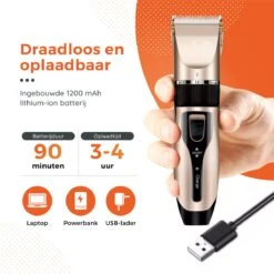 PetGoods Hondentondeuse - 10 Delige Set - Katten & Honden - Draadloos - Low Noise - Incl. Schaar, Nagelknipper, Vijl & Kam 19 PetGoods Hondentondeuse - 10 Delige Set - Katten & Honden - Draadloos - Low Noise - Incl. Schaar, Nagelknipper, Vijl & Kam -Hondenbenodigdheden 1200x1200 694