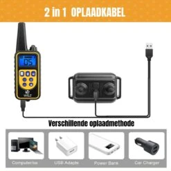 W&Z® Anti Blafband Inclusief Afstandsbediening- 3-60KG - Diervriendelijk - Zonder Schok - Vibratie/Audio/Licht - Anti Blaf Band - Water Bestendig -Hondenbenodigdheden 1200x1200 740