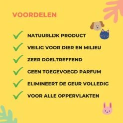 Urine Odour & Stain Remover - Urinegeur Verwijderen - Urine Vlekken Verwijderen - Natuurlijk En Veilig - Geurverwijderaar - Vlekkenverwijderaar - Weg Met Nare Geurtjes - Hond - Kat - 1 Liter -Hondenbenodigdheden 1200x1200 831